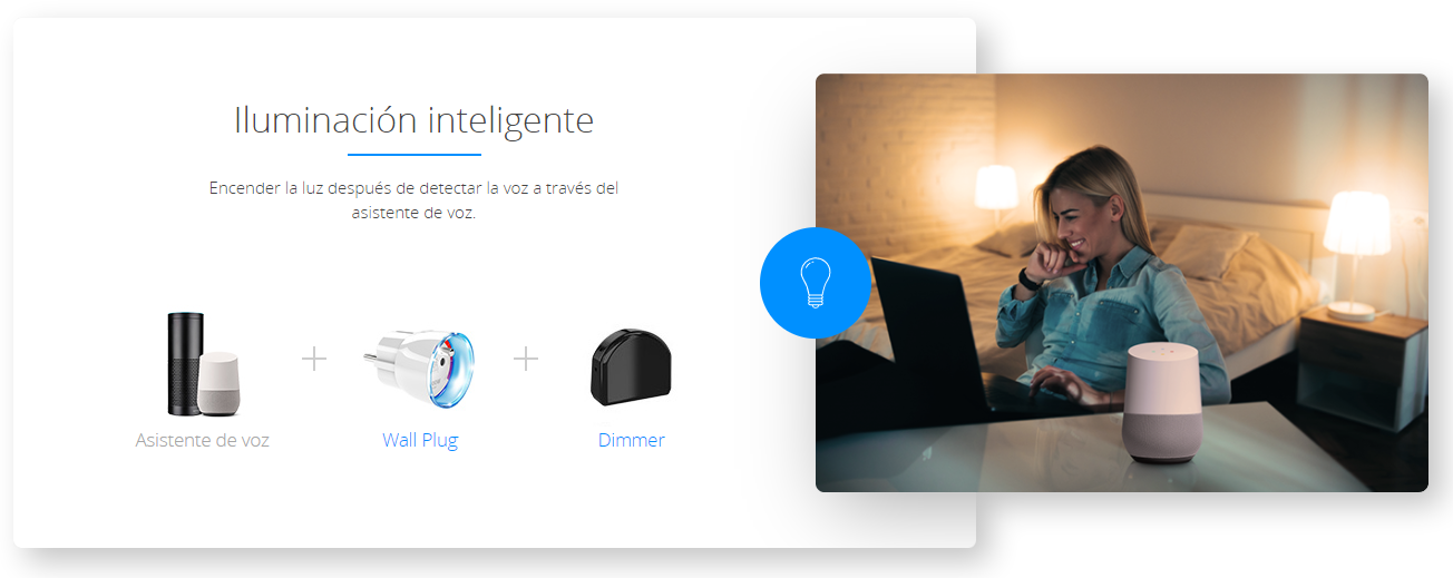 iluminación inteligente mediante asistentes por voz