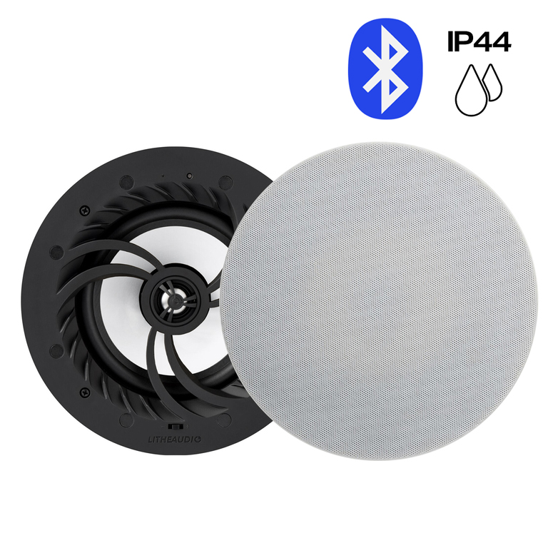 Lithe Audio pareja Altavoces de techo inalámbrico Bluetooth IP44 6,5" Ambientes húmedos (Activo+Pasivo)