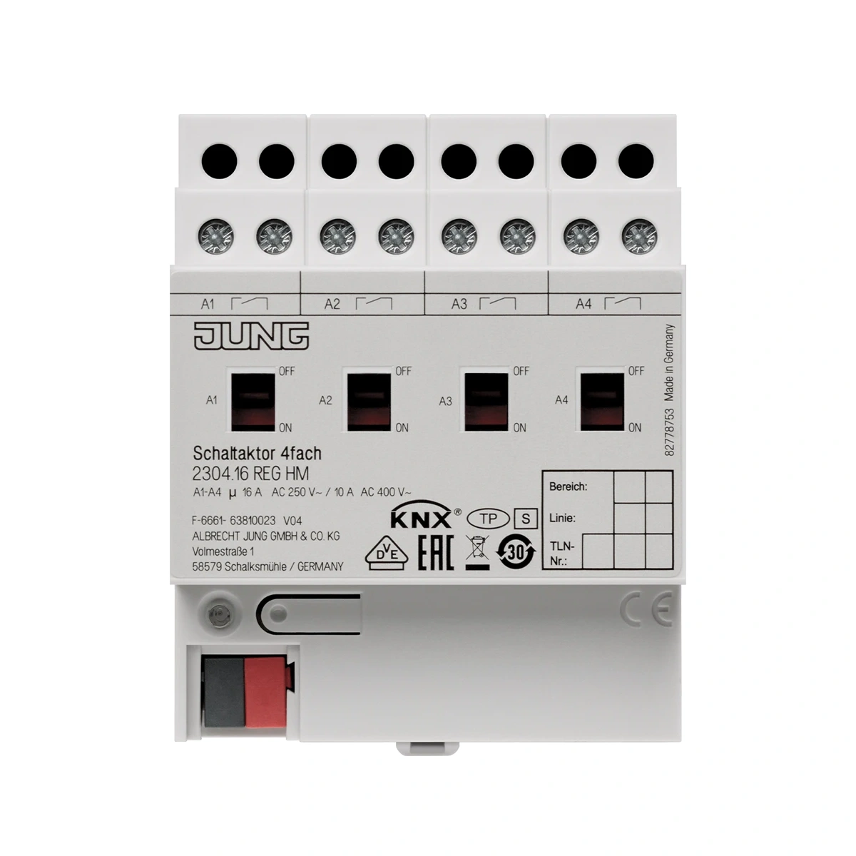 Jung - Actuador KNX 4 Salidas