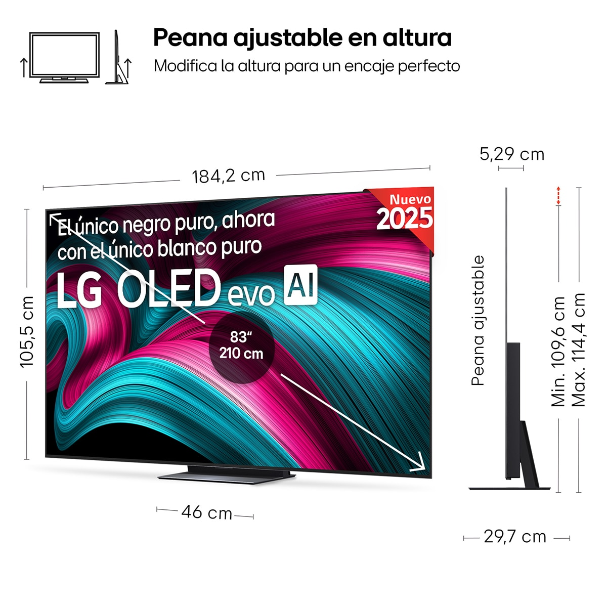 LG OLED evo AI C5 83” – Smart TV OLED 4K – Liquidación – Exposición - Imagen 2