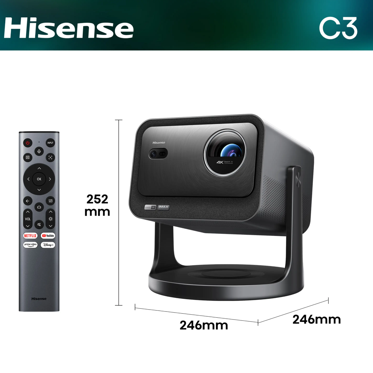 Hisense C3 – Proyector Láser TriChroma 4K - Imagen 2